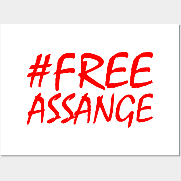 FREE ASSANGE Wall Art by Milaino